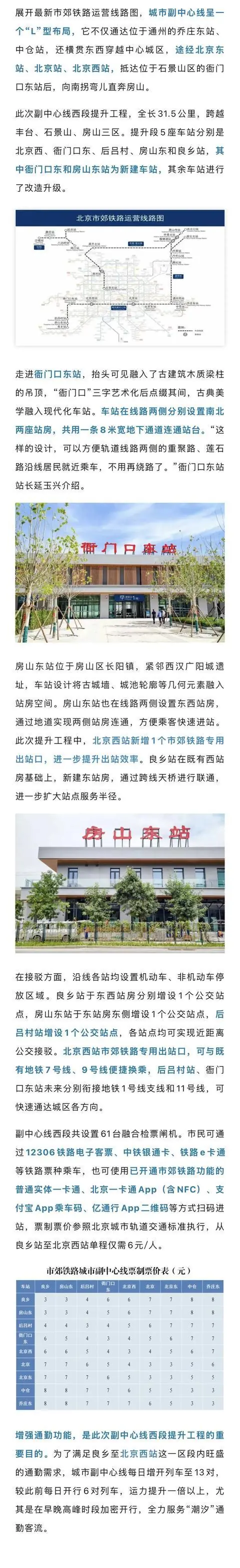 在北京坐小火车上下班！丰台等多个区通勤将提速，新车上线