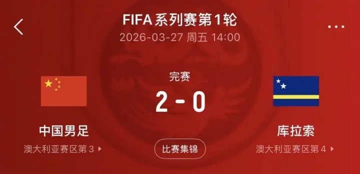 库拉索平厄瓜多尔取世界杯首分，国足3月份热身曾2-0击败库拉索