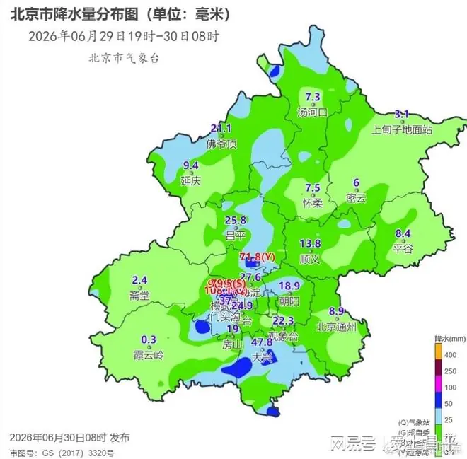 几乎下了一夜！北京降雨达中雨，局地大暴雨，今天可能还有雨