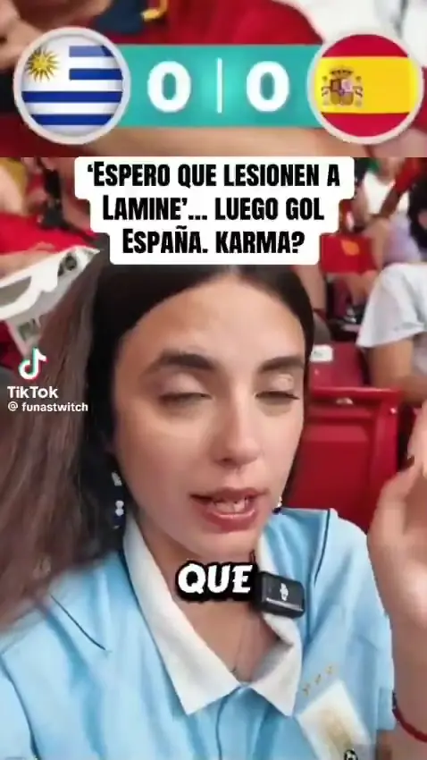 报应!女网红现场诅咒亚马尔断腿,片刻后西班牙进球送乌拉圭出局