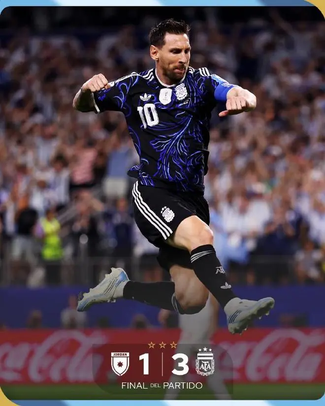 3-1!梅西任意球建功书写3大纪录,世界杯第19球,连续7场破门