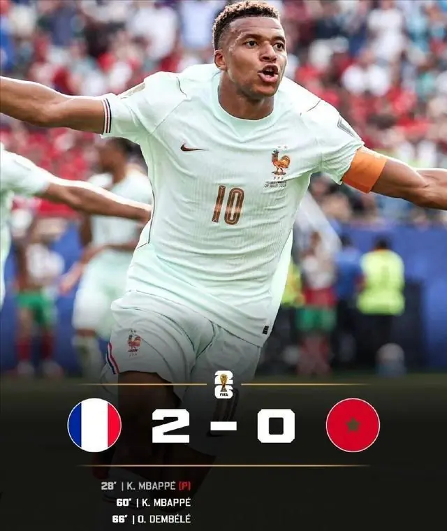 法国2-0闯入四强！姆巴佩上演6分钟传射，不愧是法兰西最锋利的剑