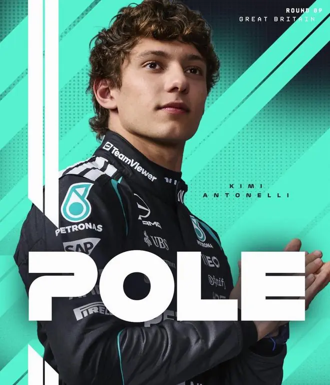 F1英国站排位赛：安东内利杆位，勒克莱尔第二，汉密尔顿第三