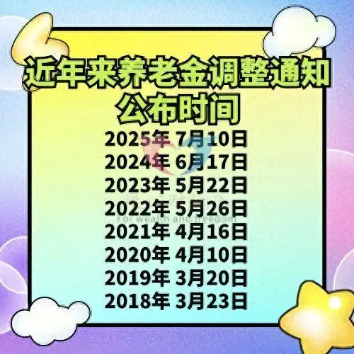 7月12日，全国退休养老金调整通知能公布吗？涨多少？看看过去经验