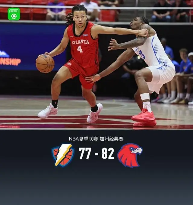 老鹰82-77力克雷霆，弗莱明斯12分，埃吉奥福尔19+15，马拉10+9