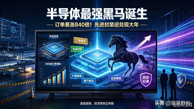 半导体最强黑马诞生,订单暴涨840倍!先进封装迎兑现大年
