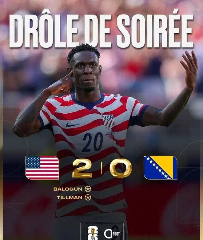 美国2-0波黑：美国将在1/8决赛迎战比利时；40岁的哲科谢幕美加墨