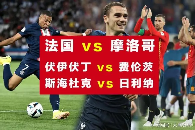 世界杯1/4决赛、欧联杯比赛前瞻：法国vs摩洛哥，伏伊伏丁vs费伦茨，斯海杜克vs日利纳！法国与摩洛哥的争夺战，姆巴佩又成为焦点