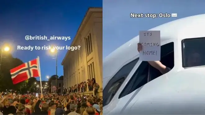 挪威航空和英国航空以英挪大战赛果打赌,输方将换对方航司头像一天