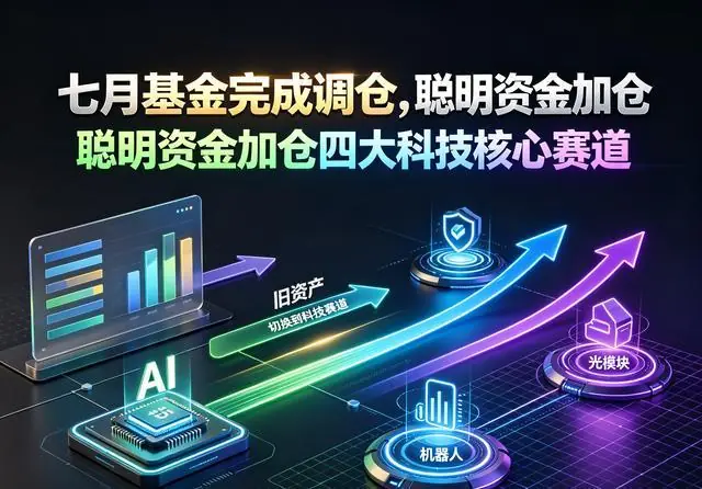 七月基金完成调仓，聪明资金加仓四大科技核心赛道