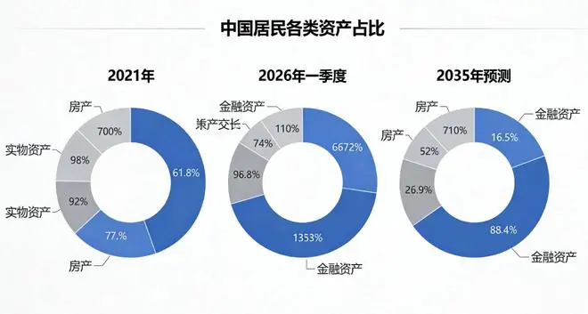 高盛预测：未来10年，房地产在中国居民总资产中占比从52%降至42%